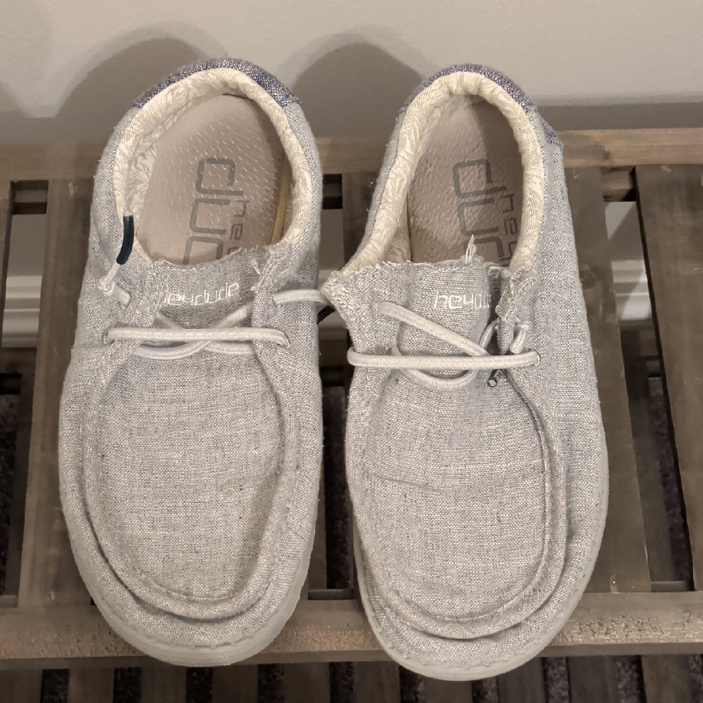 Hey Dude Boy's s Light Gray Loafers